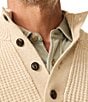 Faherty Quarter-Button Sweater, Color:Alpine Khaki - Image 4