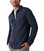 Faherty Quilted Fleece CPO Shirt Jacket, Color:Navy Melange - Image 1