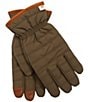 Faherty Quilted Ripstop Puffer Gloves, Color:Olive - Image 3