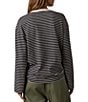Faherty Retro Knit Organic Cotton Striped Crewneck Long Sleeve Tee Shirt - Image 5
