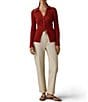 Faherty Ribbed Knit Spread Collar Long Sleeve Cardigan - Image 3
