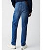 Color:Indigo Ocean Wash - Image 2 - Slim Fit Stretch Terry Indigo 5-Pocket Jeans
