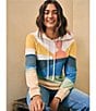 Faherty Soleil Abstract Sun Print Long Sleeve Pullover Hoodie, Color:Sun and Sea - Image 4