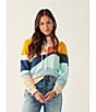 Faherty Soleil Abstract Sun Print Long Sleeve Pullover Hoodie, Color:Sun and Sea - Image 6