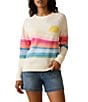 Faherty Sunwash Organic Cotton Slub Crew Neck Long Sleeve Pullover, Color:Sun Spritz Soleil - Image 1