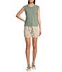 Faherty Sunwash Organic Cotton Slub Knit Crew Neck Sleeveless Muscle Tank, Color:Sage Green - Image 3