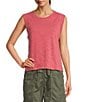 Faherty Sunwash Organic Cotton Slub Knit Crew Neck Sleeveless Muscle Tank, Color:Baroque Rose - Image 1