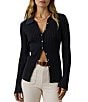 Faherty Sunwashed Ribbed Long Sleeve Cardigan - Image 1