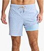Fair Harbor Sky Blue Shells 7#double;Inseam Bayberry Swim Trunks - Image 3