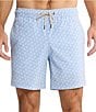Fair Harbor Sky Blue Shells 7#double; Inseam Bayberry Swim Trunks - Image 1