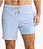 Fair Harbor Sky Blue Shells 7#double; Inseam Bayberry Swim Trunks - Image 4