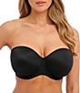 Color:Black - Image 1 - Aura Strapless Full Busted Underwire Convertible Contour Bra