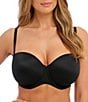 Color:Black - Image 2 - Aura Strapless Full Busted Underwire Convertible Contour Bra