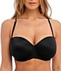 Color:Black - Image 3 - Aura Strapless Full Busted Underwire Convertible Contour Bra