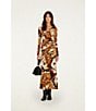 Farm Rio Borbofly Multicolor Printed Asymmetric Neck Long Sleeve Maxi Dress - Image 4