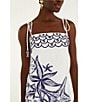 Farm Rio Coast Stars Off-White Linen Mini Dress - Image 4