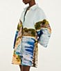 Farm Rio Copacabana Beach Multicolor Collar Neckline Long Sleeve Kimono Dress - Image 3