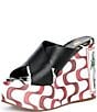 Farm Rio Copacabana Leather Printed Wedge Platform Slide Sandals - Image 5