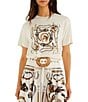 Farm Rio Equestrian Graphic Crew Neck Short Sleeve Slim T-Shirt - Image 1