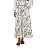 Farm Rio Fresh Fish Linen Blend Pull-On Midi Skirt - Image 1