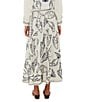 Farm Rio Fresh Fish Linen Blend Pull-On Midi Skirt - Image 2