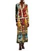 Farm Rio Lunar Boho Multicolor Printed Pull-On Midi Skirt - Image 3