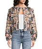 Farm Rio Sea Garden Scarf Print Long Sleeve Jacket - Image 1