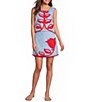 FARM Rio Sky Stripes Floral Blue Coordinating Mini Skirt - Image 3