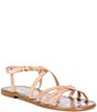 Farm Rio Spring Leather Strappy Flat Sandals - Image 1