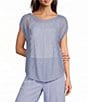 Feather Gray Boat Neck Cap Sleeve Sweater - Image 1