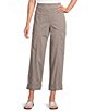 Feather Gray Crinkle Knit Cropped Cargo Barrel Pull-On Pants - Image 1