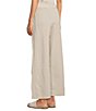 Feather Gray Crinkle Knit Wide Leg Drawstring Waist Pull-On Ankle Pants - Image 3