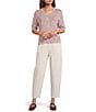 Feather Gray Light Weight Knit V-Neck Elbow Length Sleeve Sweater - Image 3