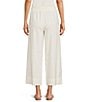 Feather Gray Linen Blend Wide Leg Pull-On Crop Trouser Pants - Image 2