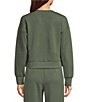 Feather Gray Soft Luxe V-Neck Long Sleeve Ribbed Trim Top - Image 2