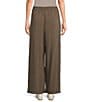 Feather Gray Sueded Luxe Wide Leg Drawstring Pull-On Pants - Image 2