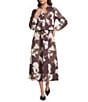 Feather Gray Sun Print Twofer Midi Dress - Image 1