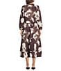 Feather Gray Sun Print Twofer Midi Dress - Image 2