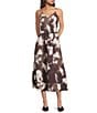 Feather Gray Sun Print Twofer Midi Dress - Image 3