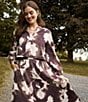 Feather Gray Sun Print Twofer Midi Dress - Image 4