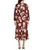 Feather Gray Sun Print Twofer Midi Dress - Image 2