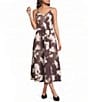 Feather Gray Sun Print Twofer Midi Dress - Image 6