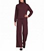 Feather Gray Waffle Knit Wide Leg Coordinating Pull-On Pants - Image 3