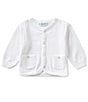 Color:White - Image 1 - Baby Boys Newborn Knit Pocket Cardigan
