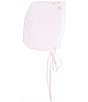 Color:Pink - Image 1 - Baby Girls Embroidered Bonnet