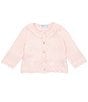 Color:Pink - Image 1 - Baby Girls Newborn-24 Months Pointelle Ruffle Button Front Sweater