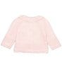 Color:Pink - Image 2 - Baby Girls Newborn-24 Months Pointelle Ruffle Button Front Sweater