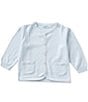 Color:Blue - Image 1 - Little Boys 2T-4T Knit Pocket Cardigan