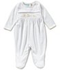 Color:White - Image 1 - Baby Newborn-9 Months Chick Embroidered Coverall