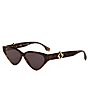 FENDI Women's FF Diamonds 57mm Cat Eye Sunglasses - Image 1